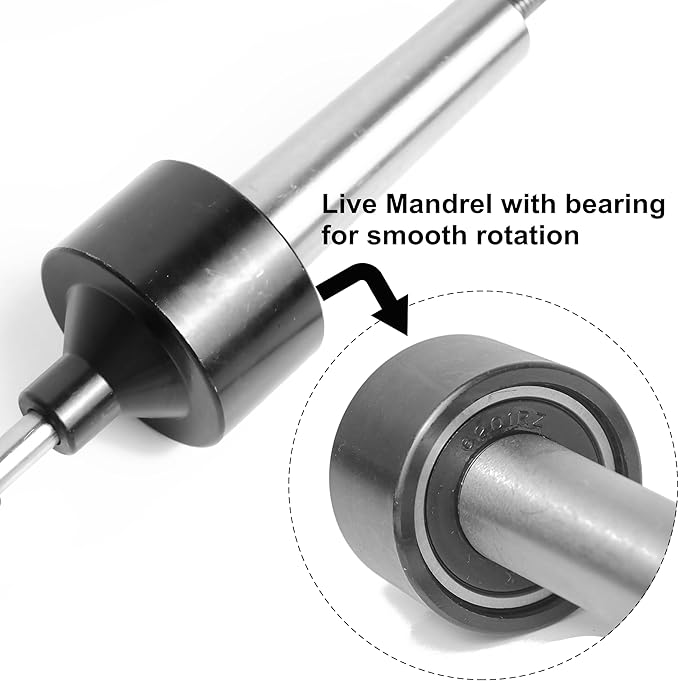 BMWOOD PM-002/MT2 Pen Mandrel Kit with 5pc Bush, 7mm Drill Bit and Mandrel Saver, MT2 for woodturning.