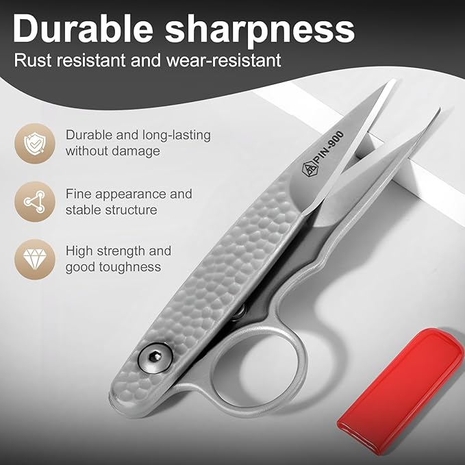 2025 New Upgrade Sewing Scissors, Stainless Steel Premium Tailor Scissors, Thread Snips Trimming Nipper for Gift Wrapping Yarn, Sewing Supplies (1)