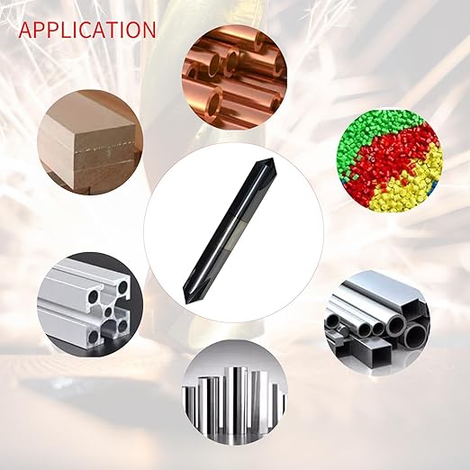 3/8" Chamfer Mill Solid Carbide End Mill,3/8"Cutting Diameter,3/8"Shank Diameter, 2-1/2"Overall Length, 4 Flute, 90째 Chamfer Angle, Double End,AlTiN Coated,for Medium Hardness Materials