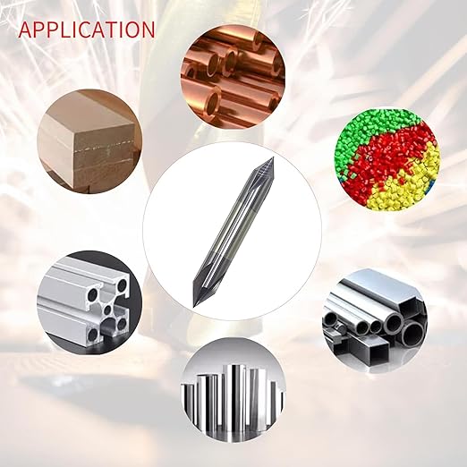 3/8" Carbide Chamfer Mill, 60 Degree, Double End, 4 Flute, Solid Carbide, AlTiN Coated, 2-1/2" Overall Length
