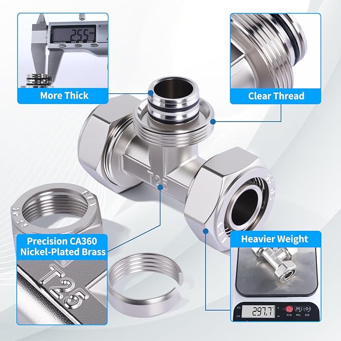 Shop Air Line Kit 3/4??100FT Compressed Air Piping System HDPE-Aluminum-HDPE Air Tubing with 4-Way Aluminum Blocks Brass Valves Air Piping Fittings Kit Air Compressor Accessories for Garage