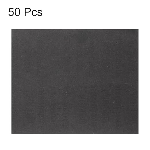 HARFINGTON 50pcs Sandpaper 1500 Grit 9 x 11 Inch A-Weight Backing Silicon Carbide Abrasive Wet Dry Sanding Sheets for Wood Finishing, Metal Sanding, Automotive Polishing