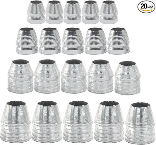 Waziaqoc 20 Pcs Safety Round Handle Wedges, Round Axe Handle Wedge, Hammer Handle Steel Wedge Mauls Handle Wedge Kit for Axe Claw Hammer Sledge (0.31/0.39/0.47/0.55 Inch)