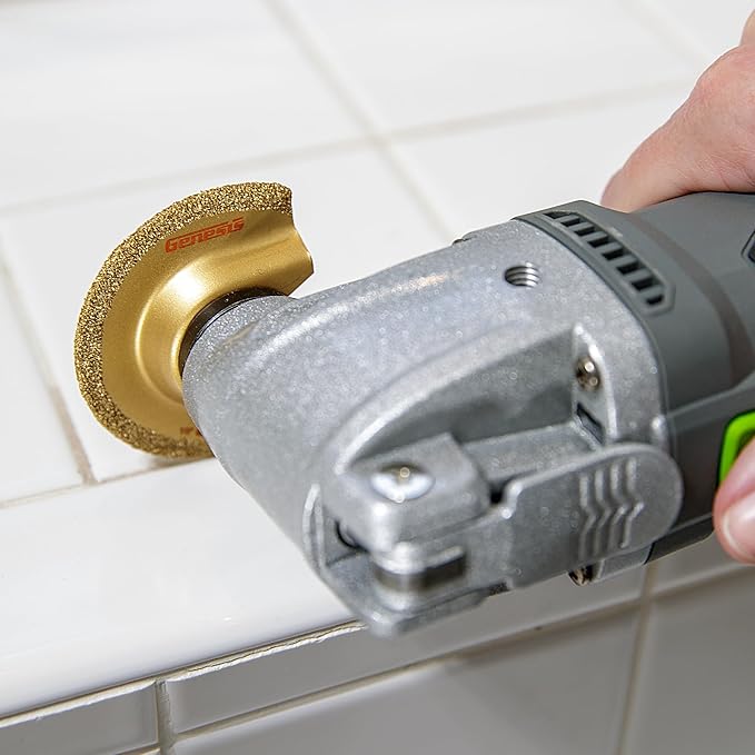 Genesis Oscillating Tool 3.5 Amp Oscillating Multi Tool with 3.7째 Oscillation Angle, 6 Variable-Speeds with 16-Piece Accessory Set, Storage Box, Carrying Bag, and 2 Year Warranty (GMT35T)