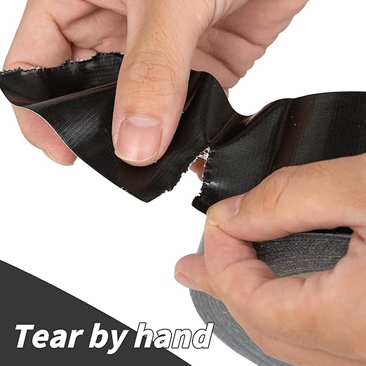 22 Pack Black Duct Tape Bulk, 2 Inch Heavy Duty (Total 660 Yards), Strong No Residue All-Weather Tape, Tear by Hand, Multi-Use for Indoor