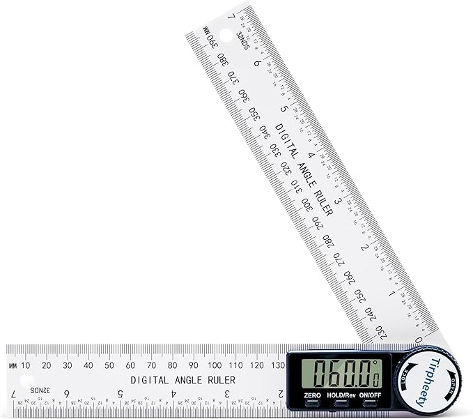 Digital Angle Finder Protractor, 3rd Generation Quick Display Angle Gauge Ruler, 7-Inch (200mm) Professional Measuring Tool for Woodworking, Carpentry, and Construction