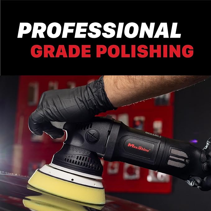 Maxshine M15 Pro Dual Action Polisher ??15 mm Long Throw, 1000 W Power, 5??Backing Plate, Variable Speed 2,500??,000 OPM, Low Vibration Ergonomic ??Professional Car & Marine Paint Correction Buffer