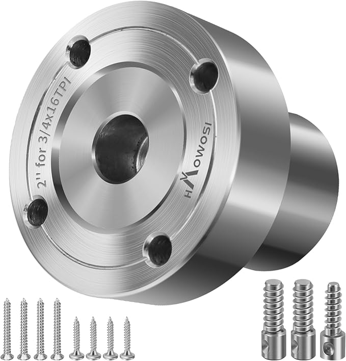 Wood Lathe Steel Faceplate 2" for 3/4" x 16TPI Spindle with Screwchuck