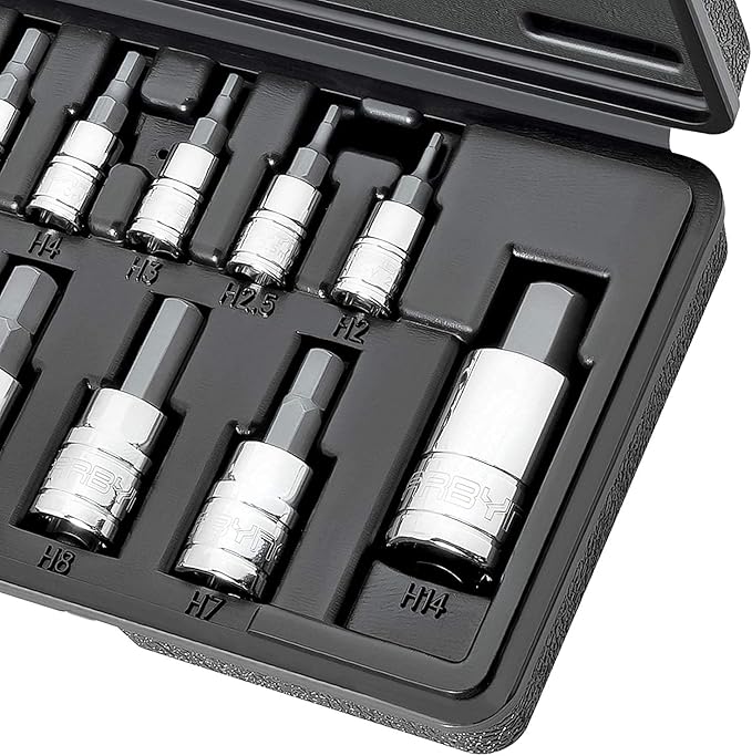 CARBYNE 13-Piece Metric Hex (Allen) Bit Socket Set. Includes 2mm - 14mm. S2 Steel Bits, Cr-V Sockets, Durable Case ??From a Family-Run Tool Company Based in the U.S.A.