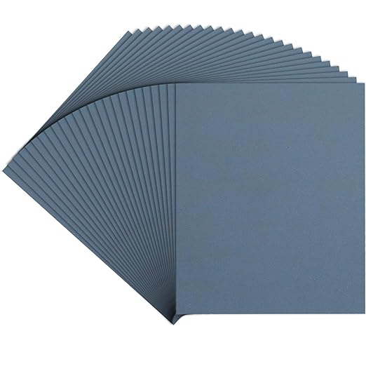 3000 Grit Sand Paper, 9 x 11 Inch, 25 Pcs Wet Dry Sandpaper Sheets, Silicon Carbide for Wood, Metal, Automotive Sanding and Polishing, Waterproof and Durable