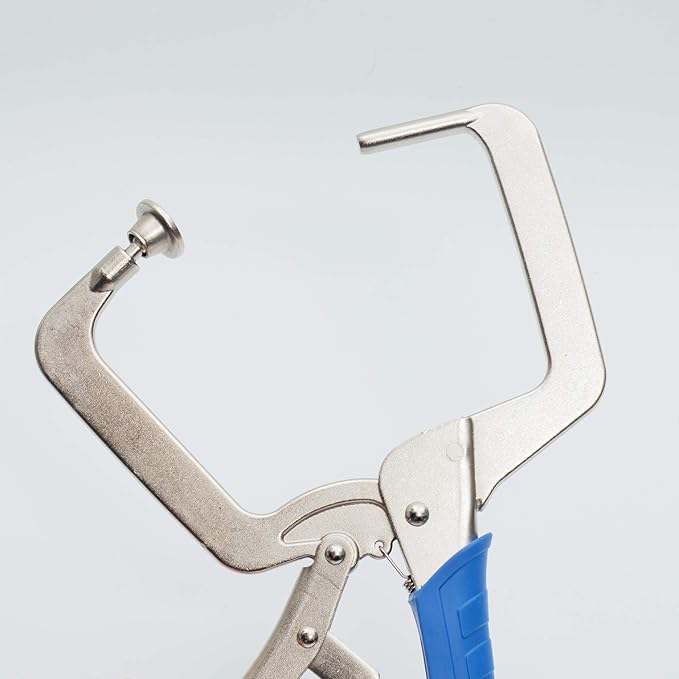 DRAGONITE Pocket Hole Clamp, Quick Release 11 inch Right Angle Clamp Set, 90 Degree Corner Clamps For Woodworking And Pocket Hole Joinery, 2-Piece