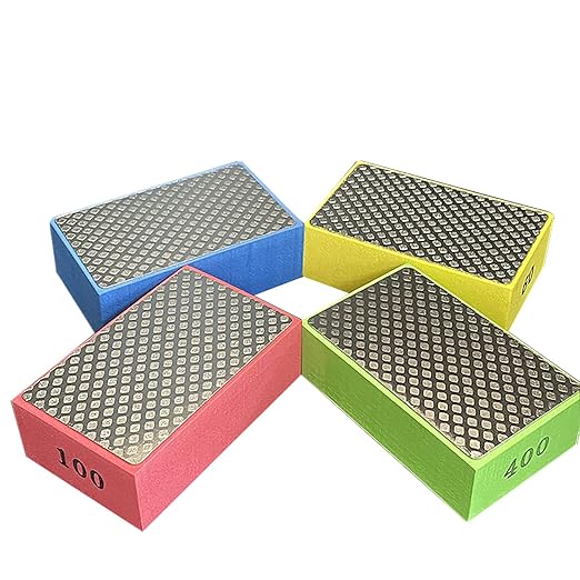 4PCS Diamond Hand Polishing Pad Handheld Abrasive Pad Tile Trimmer 60 120 200 400 for Ceramic Glass Grinding Sandpaper Polishing