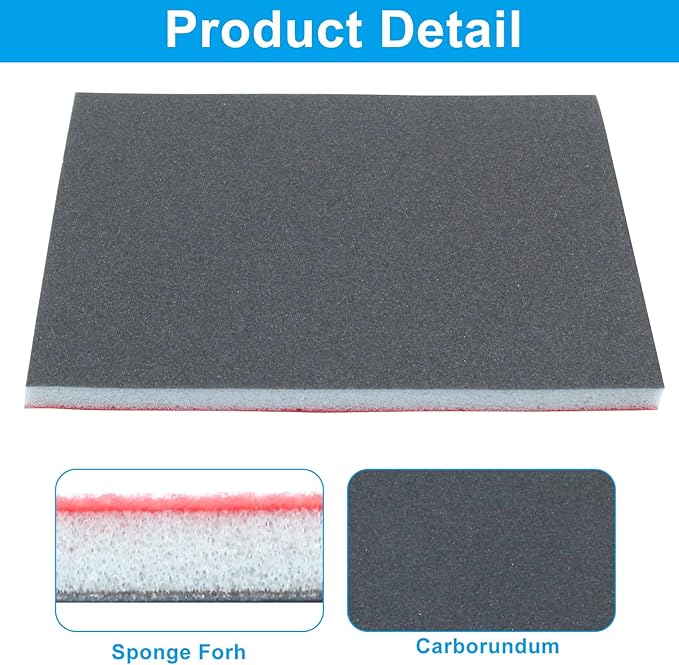 20Pcs 1000 Grit Sanding Sponge, 4" x 3" Soft and Cozy Sponge Wet Dry Sandpaper, Ultra Fine Grit Sanding Sponge for Smooth Finishing