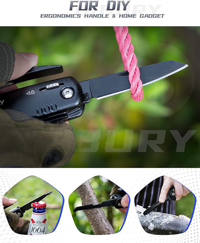 BIBURY Hammer Multitool, Christmas Stocking Stuffers for Men, 12-in-1 Survival Gear Outdoor Multi Tool, Gifts for Men Dad Him Husband, White Elephant Gifts for Adults, Anniversary Christmas Gifts