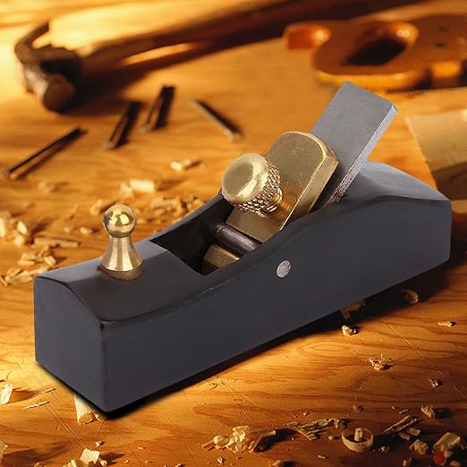 Woodworking Hand Plane with Ebony Wood and Manganese Blade for Smoothing and Trimming(80 mm)