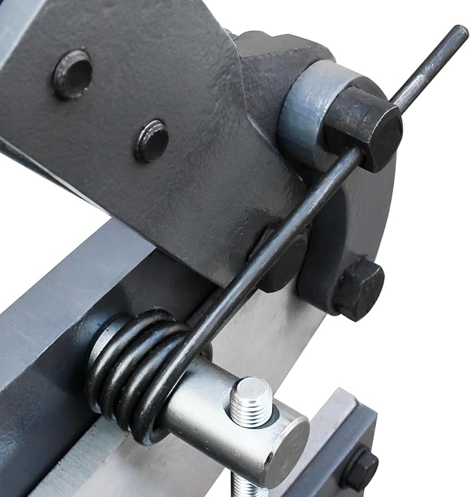 KAKA INDUSTRIAL Sheet Metal Cutter - 10 inch Manual Plate Shear HS-10 | 0.51 inch Round Steel Capacity | Bench-Mount Throatless Design