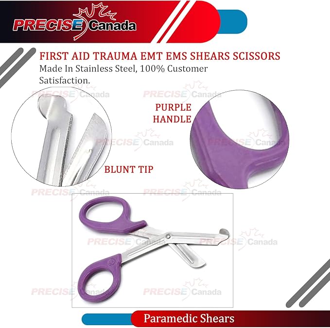 PURPLE EMT UTILITY 7.5" PARAMEDIC BANDAGE SHEARS SCISSORS EMS