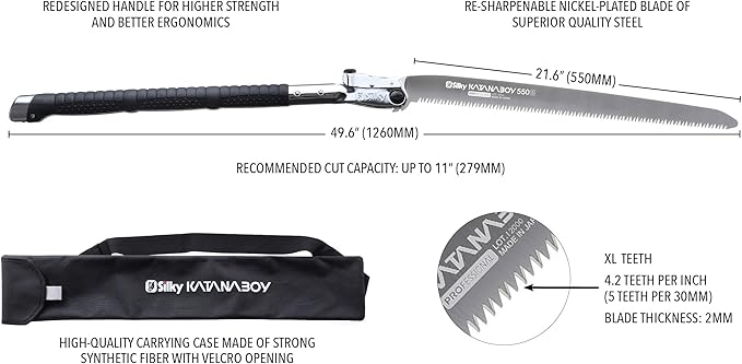 Silky KATANABOY Professional 550mm Folding Saw XL Teeth (760-55)