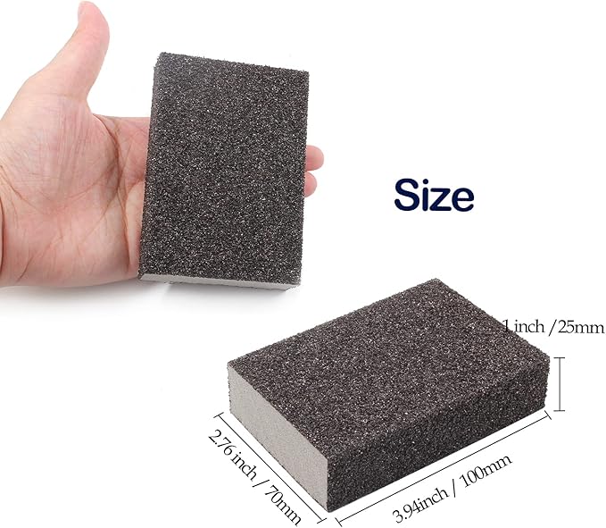 36 Grit Coarse Sanding Block - 12Pcs, Wet Dry Sanding Sponge Foam Sandpaper Block Washable & Reusable Sandpaper Sponge for Drywall Wood Plastic Metal Furniture