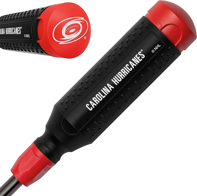 MEGAPRO짰 NHL짰 Team Edition Multi-bit Screwdriver | Officially Licensed NHL짰 Gear | Durable, Ergonomic, Pro-Grade Screwdriver (Carolina Hurricanes짰)
