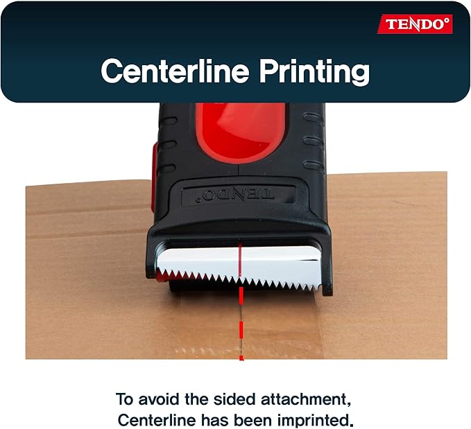 Heavy Duty Shipping Tape Dispenser: TENDO째 Essential Line ??Reusable, Replaceable, Eco-Friendly 2?쇺?Master Piece Dispenser with Patented 10째 Sloped Chromium Blades - P-1200 (3th Gen.)_Red