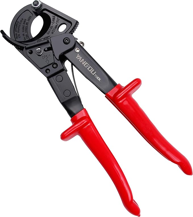 Yangoutool Ratchet Cable Wire Cutter and Heavy Duty Aluminum Copper Ratchet Cable Cutter for Cutting Electrical Wire Up to 240mm짼 Cutter Pliers