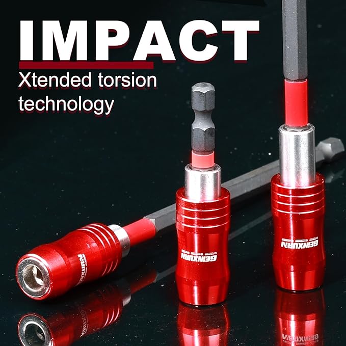 2.5 Inches Impact Screwdriver Bit Holders, 6 PC Magnetic Extension Quick-Change Socket Drill Bit Holder Hex Shank Quick Release Drill Bit Guide