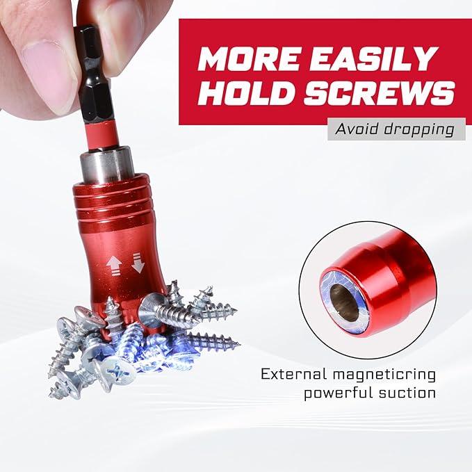 2.5 Inches Impact Screwdriver Bit Holders, 3 PC Magnetic Extension Quick-Change Socket Drill Bit Holder Hex Shank Quick Release Drill Bit Guide