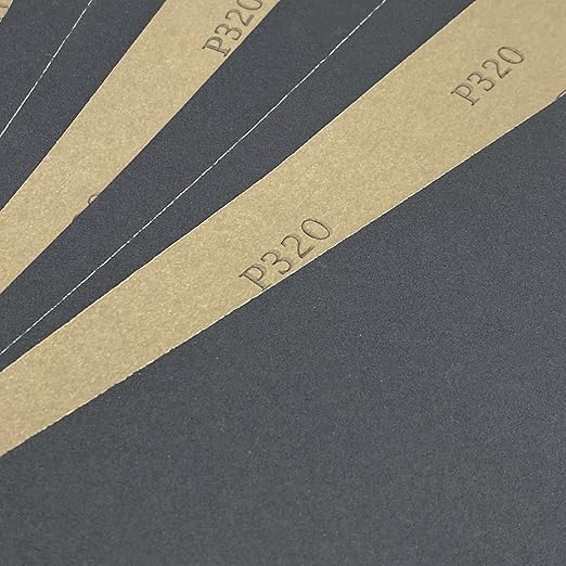 320 Grit Wet Dry Sandpaper, 9 x 11 Inch Sanding Sheets, 10PCS Premium Silicon Carbide Sand Paper for Wood Metal Ceramic or Auto Polishing and Scratches Removing