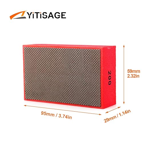 1pc Diamond Hand Polishing Pads Grit 200 Foam Sanding Block for Ceramic Tile Glass Grinding,Sanding Blocks Polishing