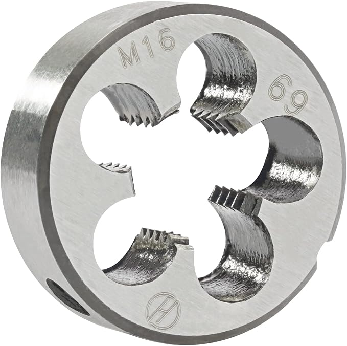 Aceteel M16 x 2 Metric Round Die, Machine Thread Die M16 X 2.0mm Right Hand