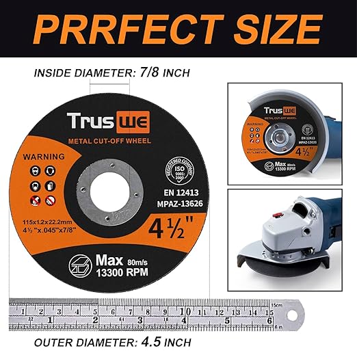 Cut Off Wheels 4 1/2 Inch - 105 Pack Cut Off Wheels Metal and Stainless Steel Cutting Wheel for Angle Grinder Ultra Thin Cut-Off Wheel Cutting Disc