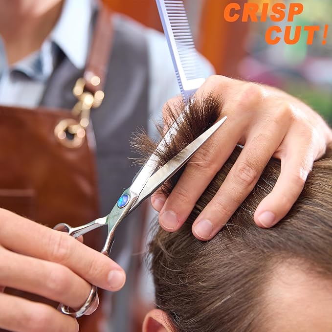 High-end Professional Extremely Very Sharp Barber Hair Cutting Scissors Hairdresser Shears For Hair 6.6 Inch Haircut Scissor Made Of Dynamic Stainless Steel For Hairdressing Salon Home Use