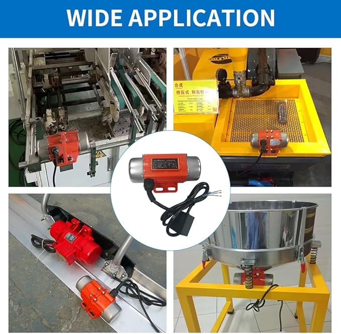 Concrete Vibrator Vibration Motor Single Phase AC 110V 3600RPM Vibrating Motor With Power Plug for Shaker Table (30 Watts)