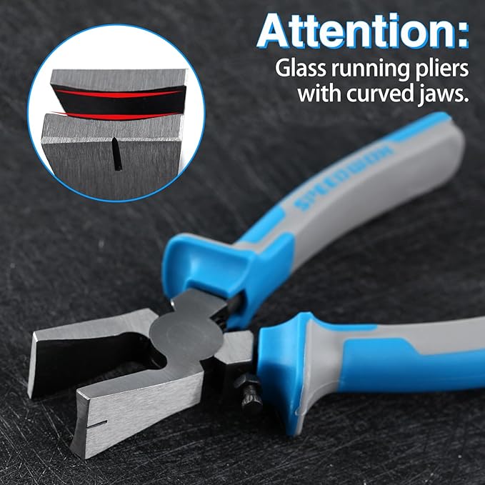 SPEEDWOX 6" Glass Cutting Pliers Set - Breaker & Runner - Bottle & Stained Glass Cutter