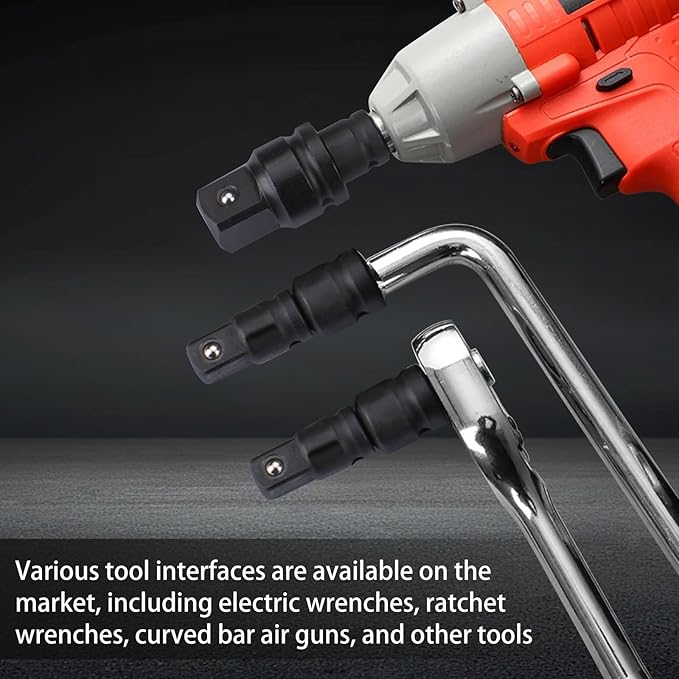 Utoolmart 2 Piece Impact Socket Adapter Set, 1/2"to 3/8" & 3/8"to 1/2" Impact Adapter Set Breaker Bar Wrench Conversions Conversion Kit & Socket Reducer, Cr-Mo