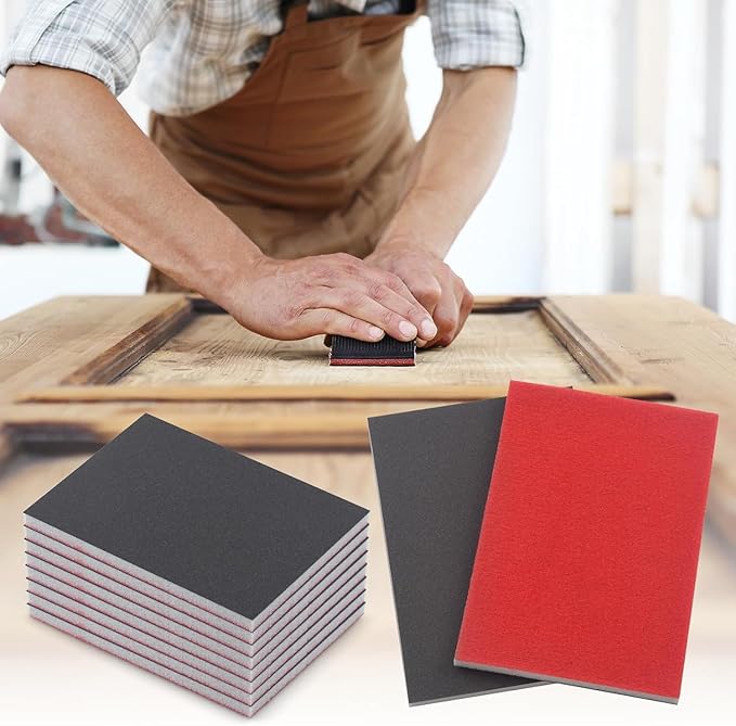 20 Pcs 1500 Grit Sanding Sponge, Wet Dry Sanding Block Sandpaper Sponge, Soft Foam Sand Block Washable & Reusable Sanding Pads for Metal Wood Drywall Polishing (1500 Grit)