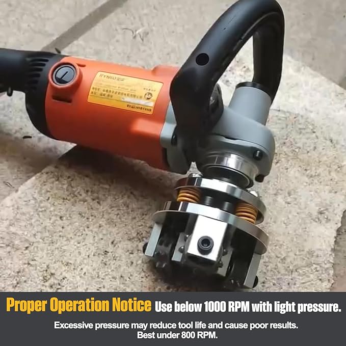 5 Inch Bush Hammer Plate, Stone Concrete Bushing Tool for Coating Removal, CSP 4–5 Surface Roughening, Anti-Slip Floor Prep, 5/8"-11 Thread Fit Variable-Speed Angle Grinder Polisher