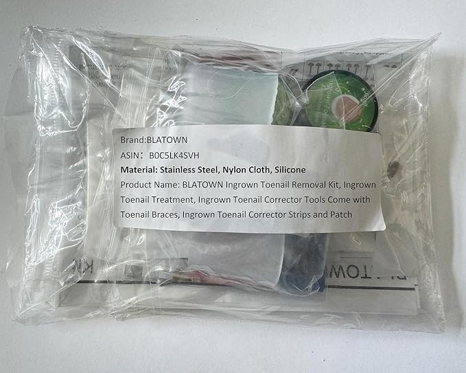 Ingrown Toenail Removal Kit, Ingrown Toenail Treatment, Ingrown Toenail Corrector Tools Come with Podiatry Toenail Braces, Ingrown Toenail Corrector Strips and Patch for Toe Pain Relief