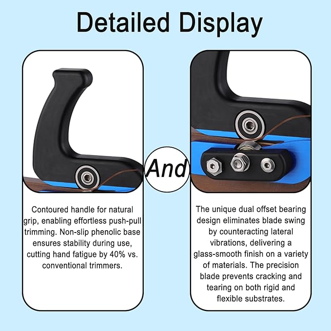 Edge Banding Trimmer, Drywall Edge Cutting Planer Manual Tool, Edge Banding Iron, Trim Cutter, with Handle, Suitable for a Variety of Laminates