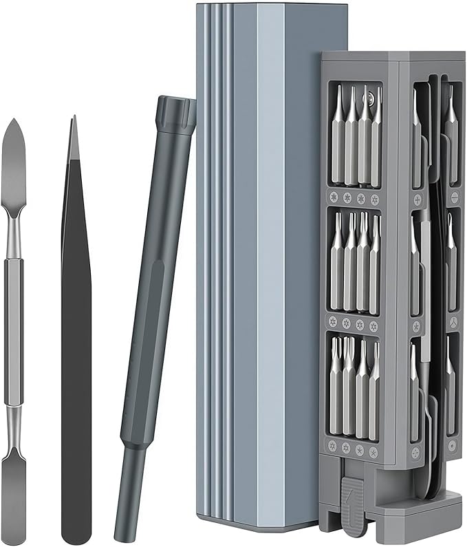 44 in 1 Small Magnetic Precision Screwdriver Set with Pop-up Case, 360째 Spin Handle DYI Mini Multifunction Screwdriver Bit Kit, Repair Tool Kit for Electronics/Laptop/Macbook/PC/Watch/Eyeglass