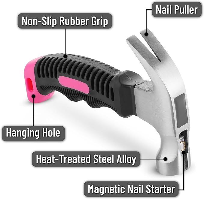 Mr. Pen- Nail Hammer, 8oz, Hammers Tools, Small Hammer for Women