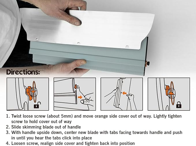 ROLLINGDOG Drywall Skimming Blade Set - Include Extension Pole and Transport Case,13PC Easy Carry Handle and 5 Extra Skimming blades