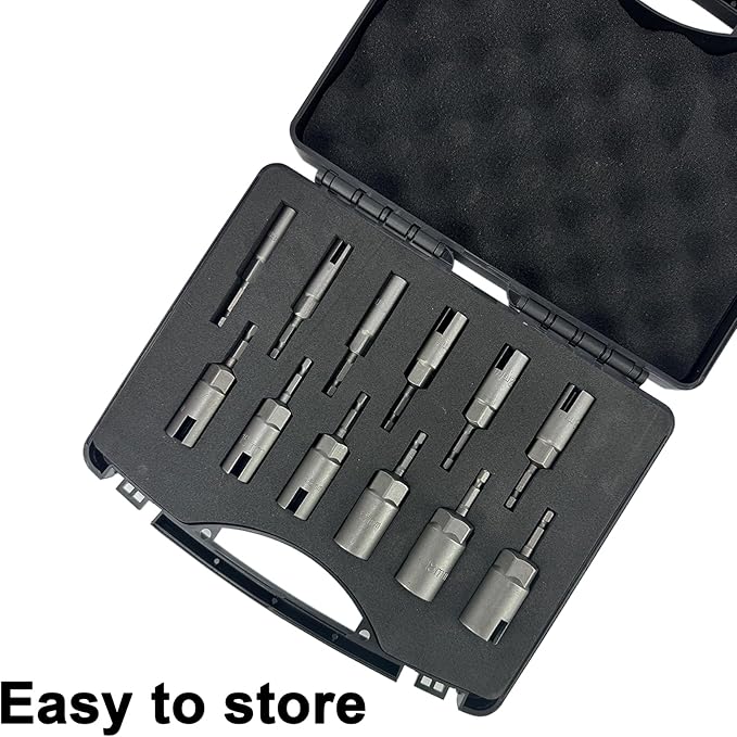 TR TOOLROCK Wing Nut Driver 12pcs, 1/4??Hex Shank Wing Nut Driver Bit Socket Wrenches Tools Set, with EVA Storage for Wing Nuts, Hex Bolts, Butterfly Nuts, C Hooks, Eye Bolts and Wire Twisting