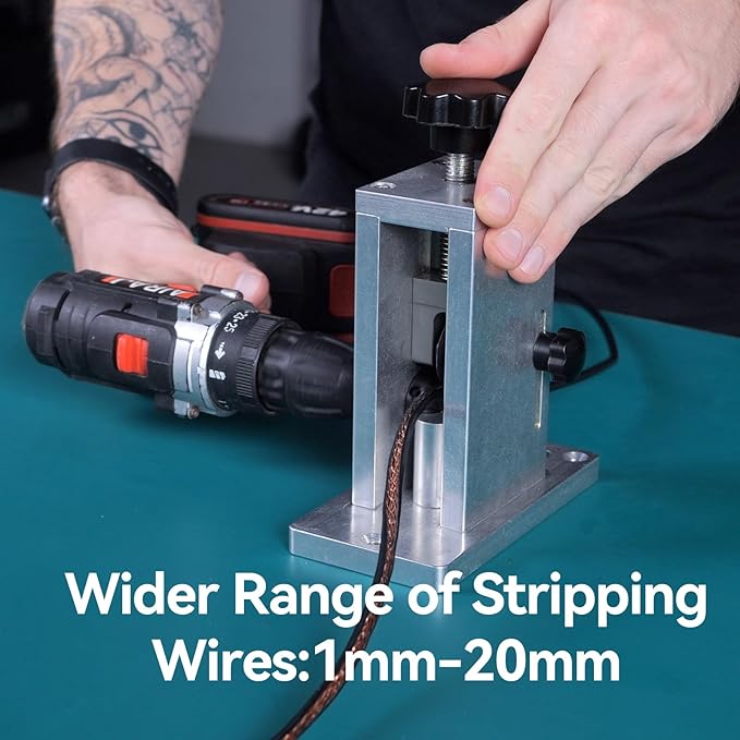 2025 Latest American Wire Gauge 000-40 (AWG) Drill Wire Stripper stripping Machine professional recyclers frequent use (NO Drills, Good to All Drills)superior precision engineering wider compatibility
