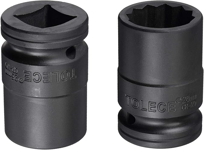 uxcell 3/4-Inch Drive 26mm 12-Point Impact Socket, CR-MO Steel 56mm Length, Standard Metric Sizes