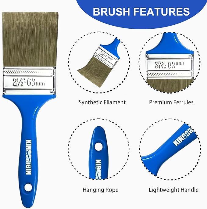 Paint Brush Set, 10 Pack Paint Brush, Chip Brush (0.5" 1" 1.5" 2" 2.5??, Small Paint Brushes Bulk, Paint Brushes for Walls and Home Decor