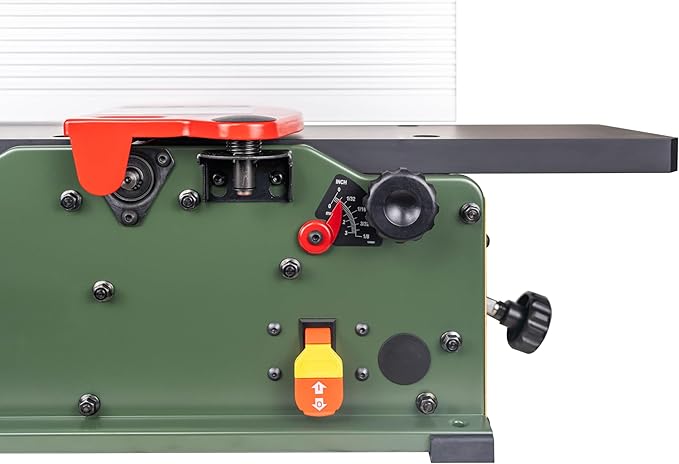 Cutech 40160HB 6-Inch Spiral Cutterhead Benchtop Jointer with teflon-Coated Aluminum Tables, 12 TC Inserts, 19-5/8??Aluminum Fence, and a 10-amp Motor (Rifle Green, 6 inch)