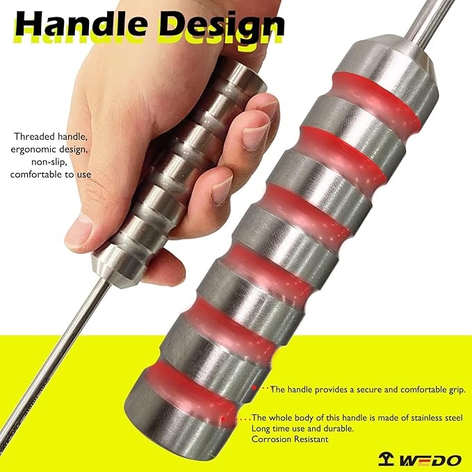 WEDO Stainless Steel Slotted Screwdriver, Flat Head Screwdriver, Corrosion Resistant, Rust Proof, 8 * 200mm