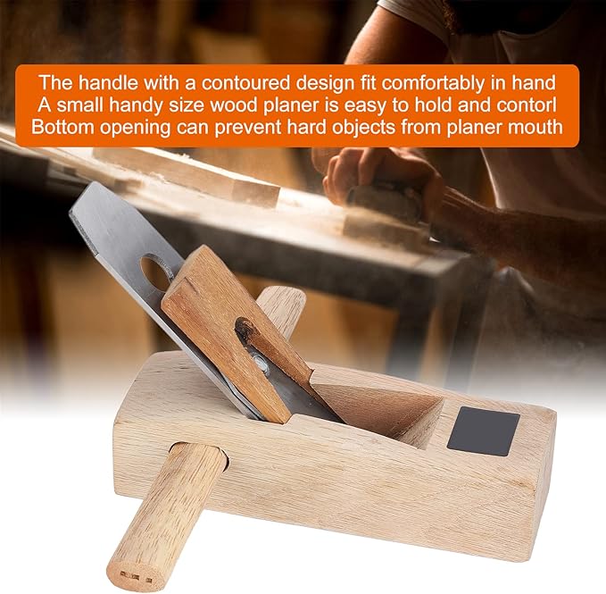 Hand Wood Planer, 183mm Short DIY Wood Planer for Handwork, Woodcraft, Trimming, Smoothing